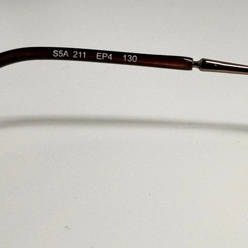 Saks Fifth Avenue S5A 211 EP4 Bronze Semi Rimless Eyeglasses Frames 50-17-130